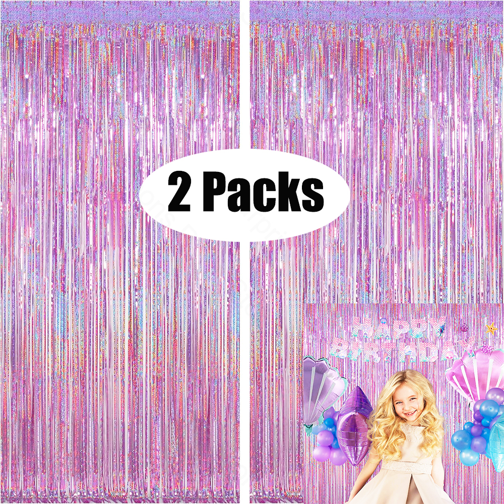Home Bargains - 2Packs Shiny Metallic Tinsel Foil Fringe