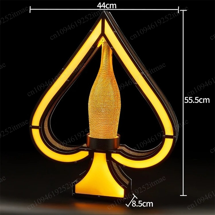 Home Bar Stand - Wedding Club Stainless Steel Light Up
