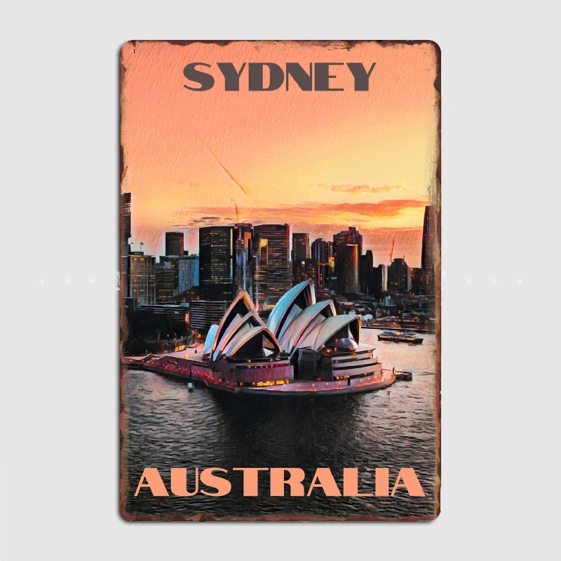 Home Bar Sydney - Sydney Australia Vintage Travel Poster Metal