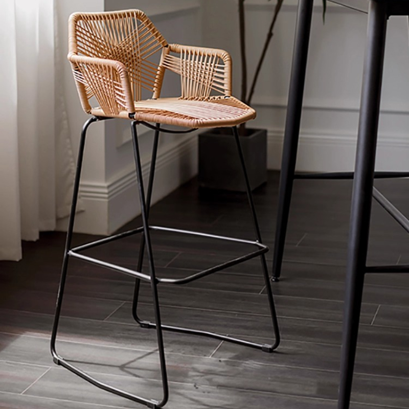 Scandinavian Rattan Bar Stool  - Home Bar Lounge reseña y precio
