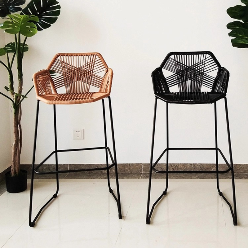 Scandinavian Rattan Bar Stool  - Home Bar Lounge reseña y precio