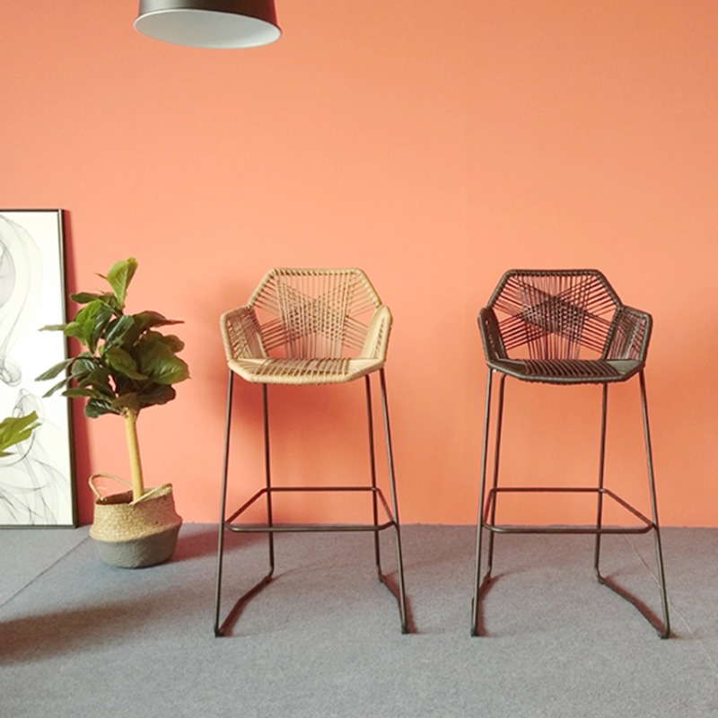 Scandinavian Rattan Bar Stool  - Home Bar Lounge reseña y precio