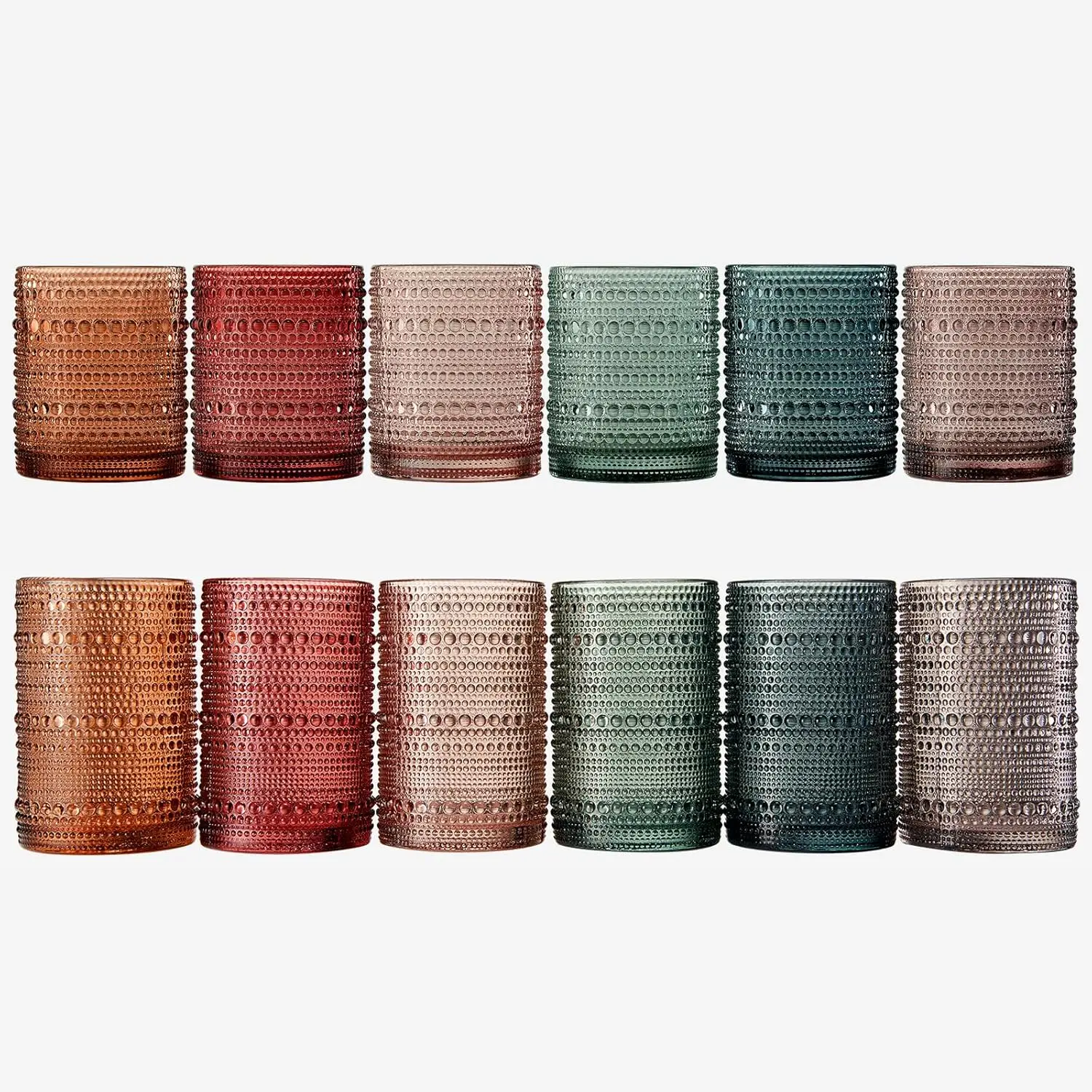 Hobnail Beaded Highball Drinki - Old Fashioned Glass reseña y precio