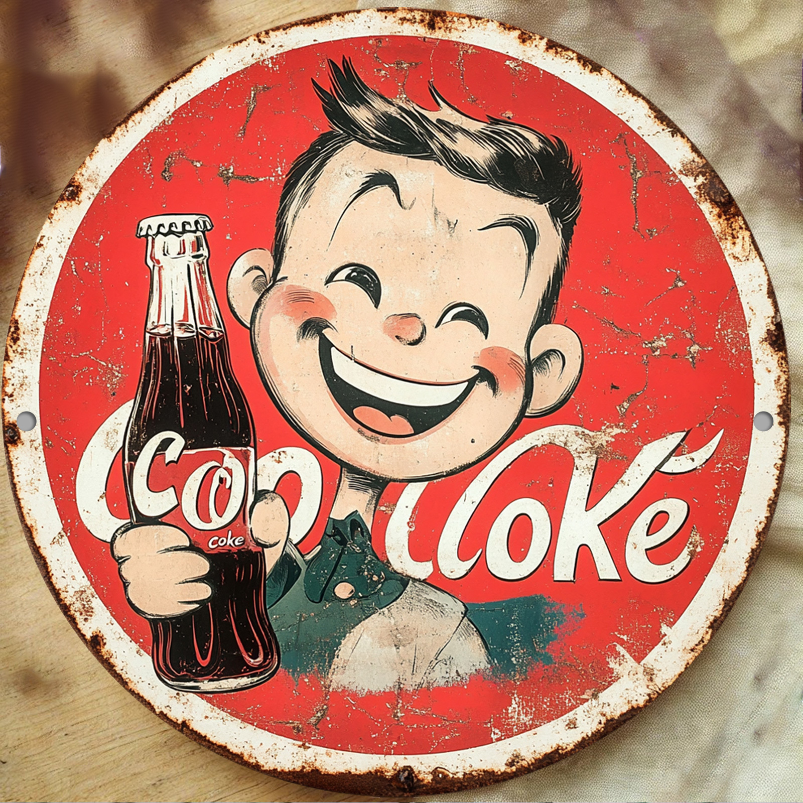 Vintage-Style Cola Advertiseme - Home Bar Cafe reseña y precio