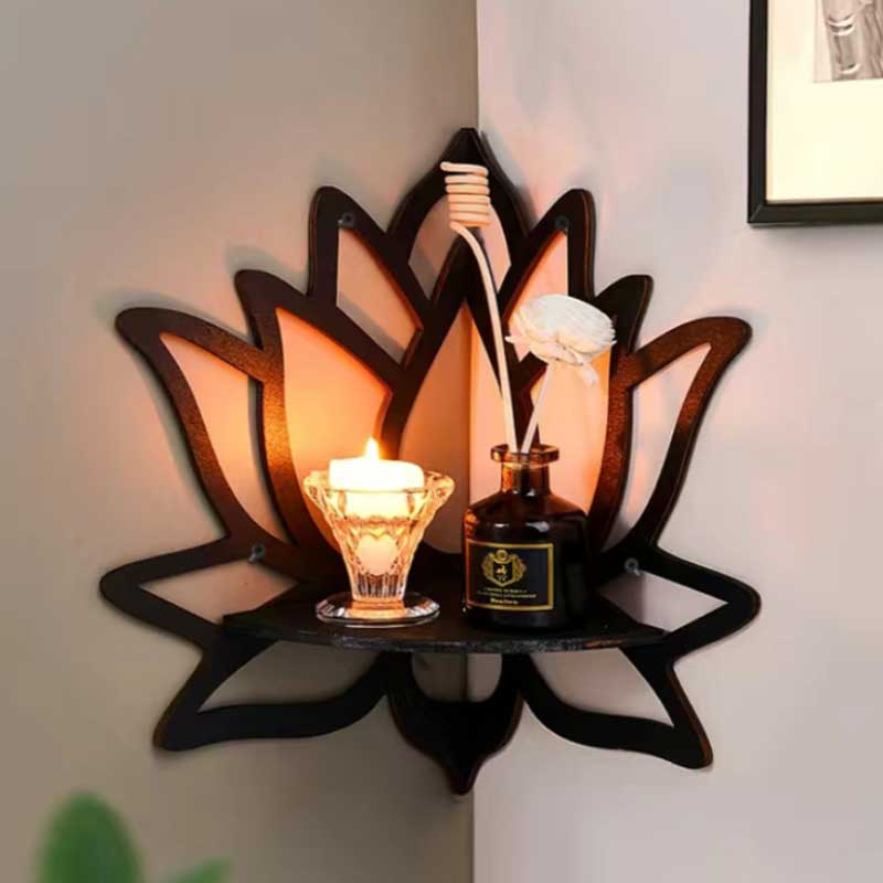 Wooden Lotus Hollow Decorative - Home Bar Shelf reseña y precio