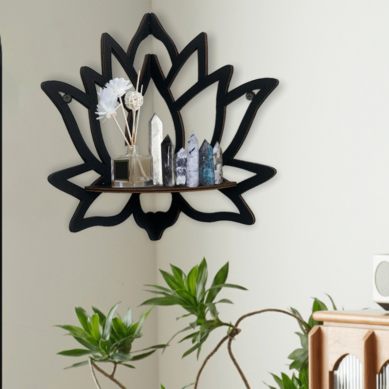 Wooden Lotus Hollow Decorative - Home Bar Shelf reseña y precio