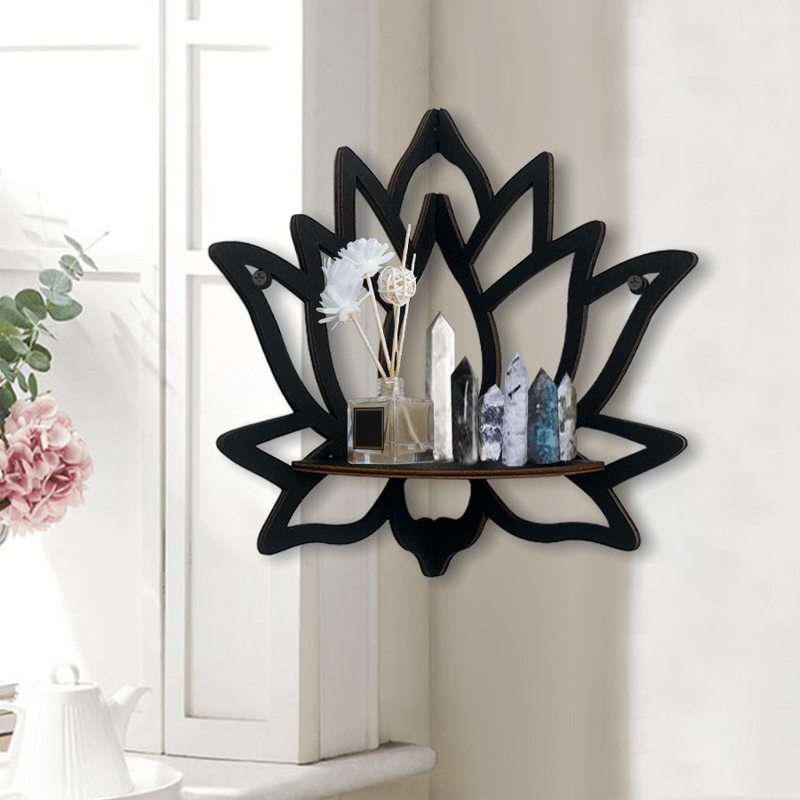 Wooden Lotus Hollow Decorative - Home Bar Shelf reseña y precio
