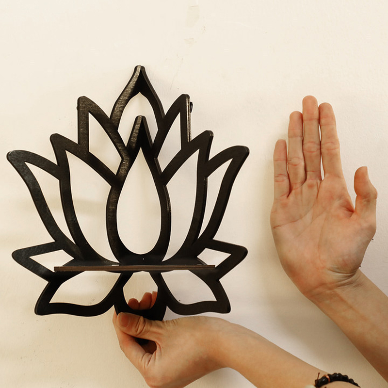 Wooden Lotus Hollow Decorative - Home Bar Shelf reseña y precio