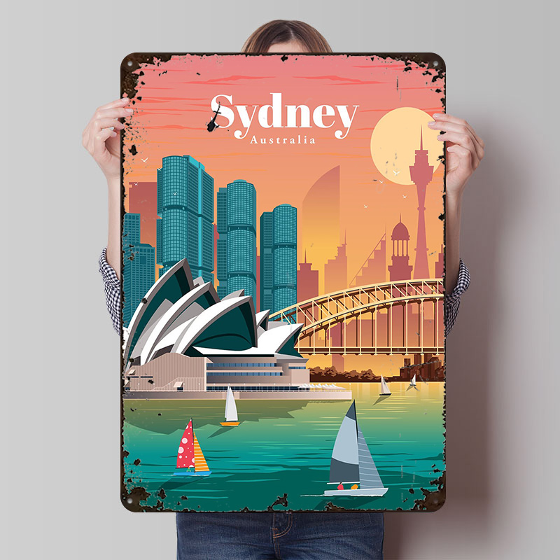 Sydney Poster Wall Art Retro V - Home Bar Sydney reseña y precio