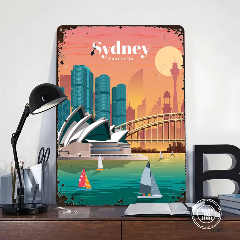 Sydney Poster Wall Art Retro V - Home Bar Sydney reseña y precio
