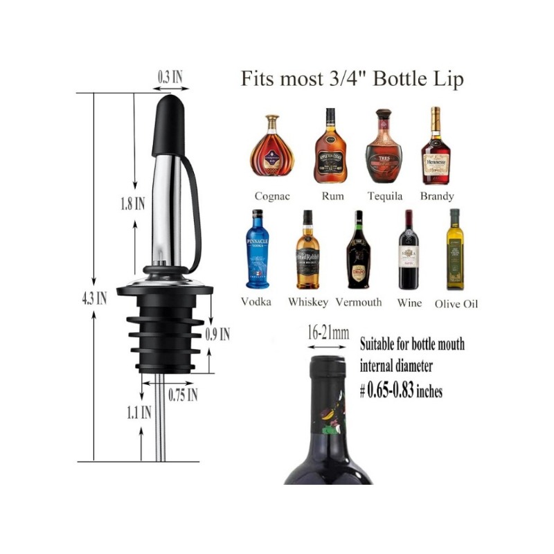 Liquor Pour Spout for Bottles, - Speed Pourer Cap reseña y precio