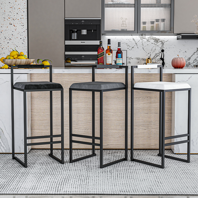 Nordic Velvet Black Bar Chairs - Home Bar Lounge reseña y precio