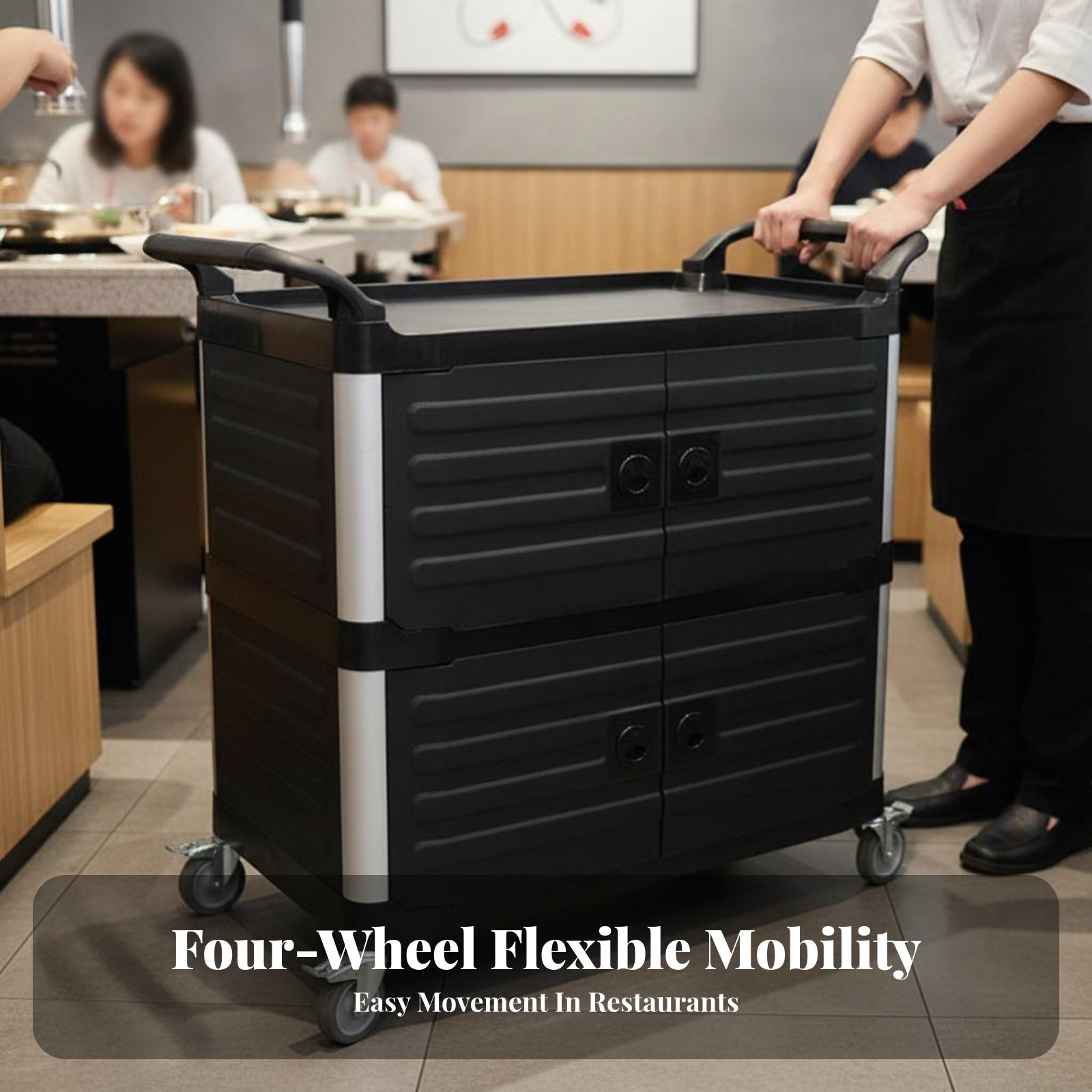 3-Tier utility Cart with caste - Home Bar Shelf reseña y precio
