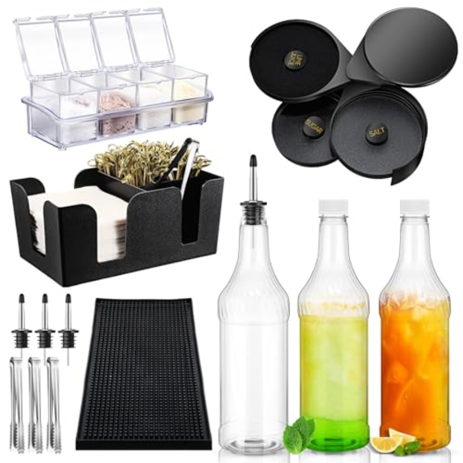 15 Pcs Bar Caddy Accessories 3 - Speed Pourer Cap reseña y precio