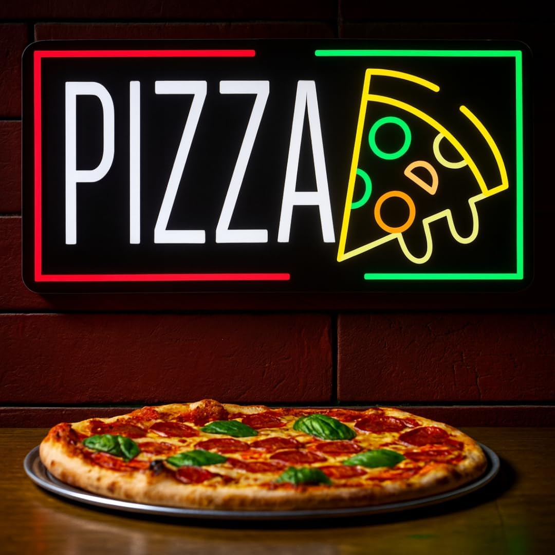 Pizza Neon Sign Business USB L - Home Bar And Kitchen reseña y precio