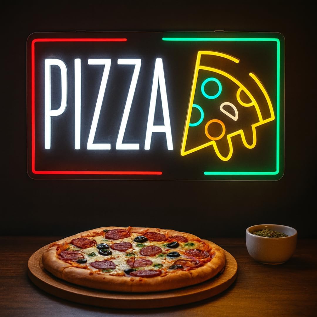 Pizza Neon Sign Business USB L - Home Bar And Kitchen reseña y precio
