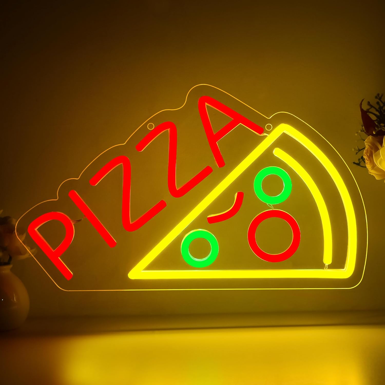 Pizza Neon Sign Business USB L - Home Bar And Kitchen reseña y precio