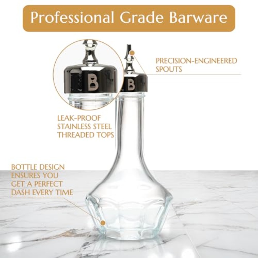 Bitters Bottle 90ml Glass Dash - Bitters Bottle Set reseña y precio