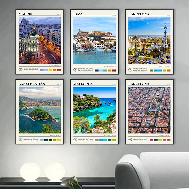 Spain Travel Scenery Poster Se - Home Barcelona reseña y precio