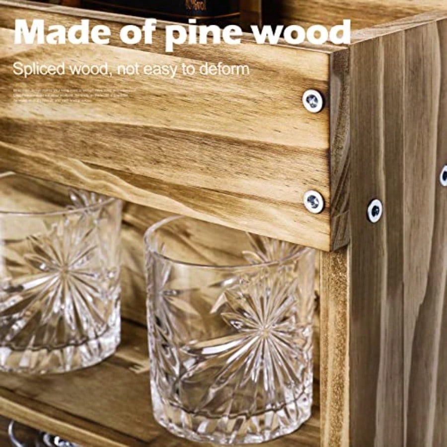 Wine Rack Wall Mounted WoodAlc - Home Bar Shelf reseña y precio