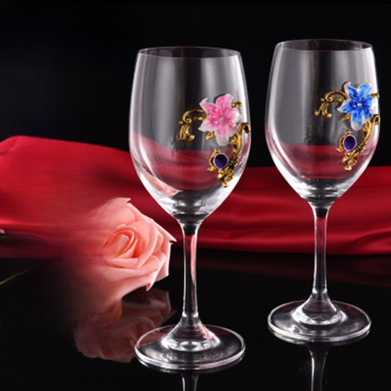 Elegant Enamel Red Wine Glasse - Highball Glass Set reseña y precio