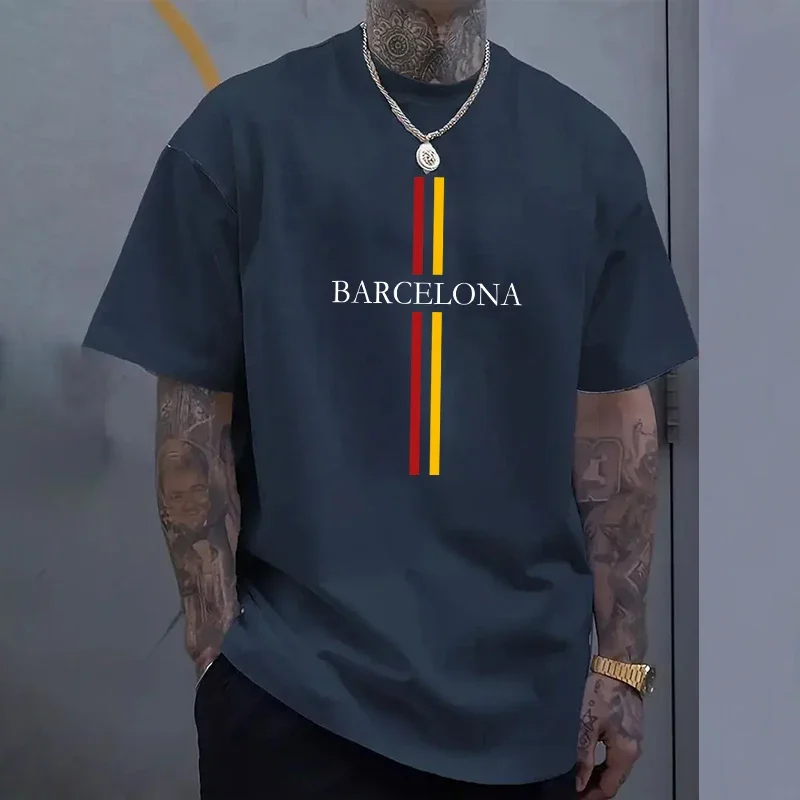 Barcelona Men's Cotton T-shirt - Home Barcelona reseña y precio