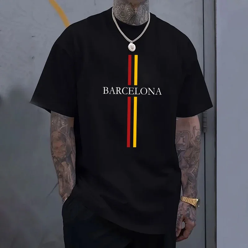Barcelona Men's Cotton T-shirt - Home Barcelona reseña y precio