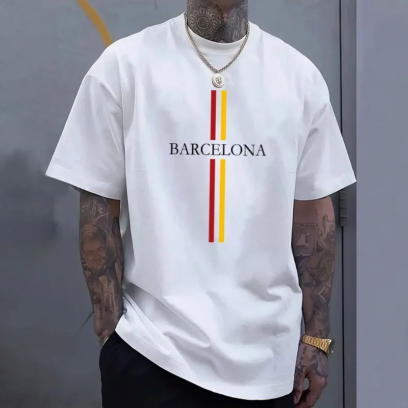 Barcelona Men's Cotton T-shirt - Home Barcelona reseña y precio