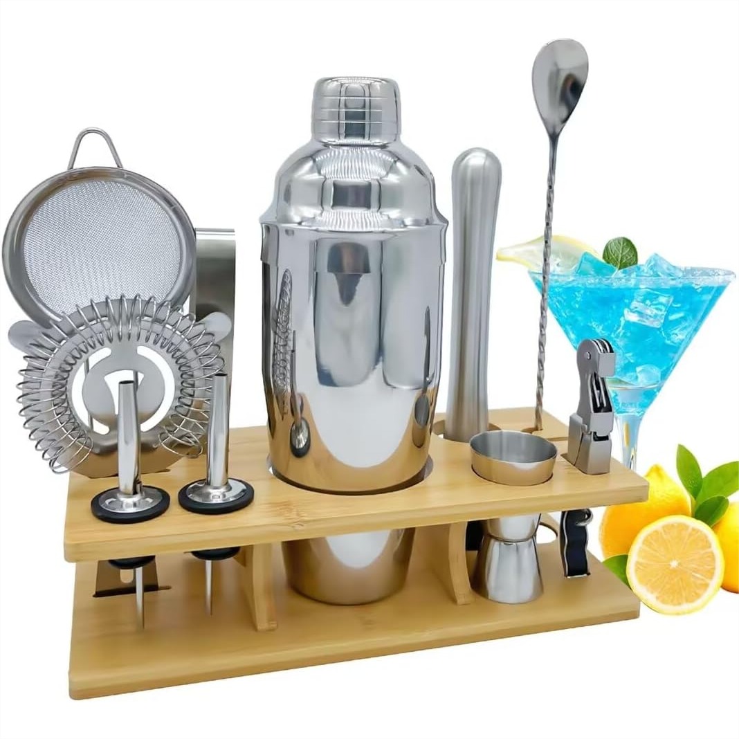 11-Piece Bartender Kit With Co - Home Bar Stand reseña y precio