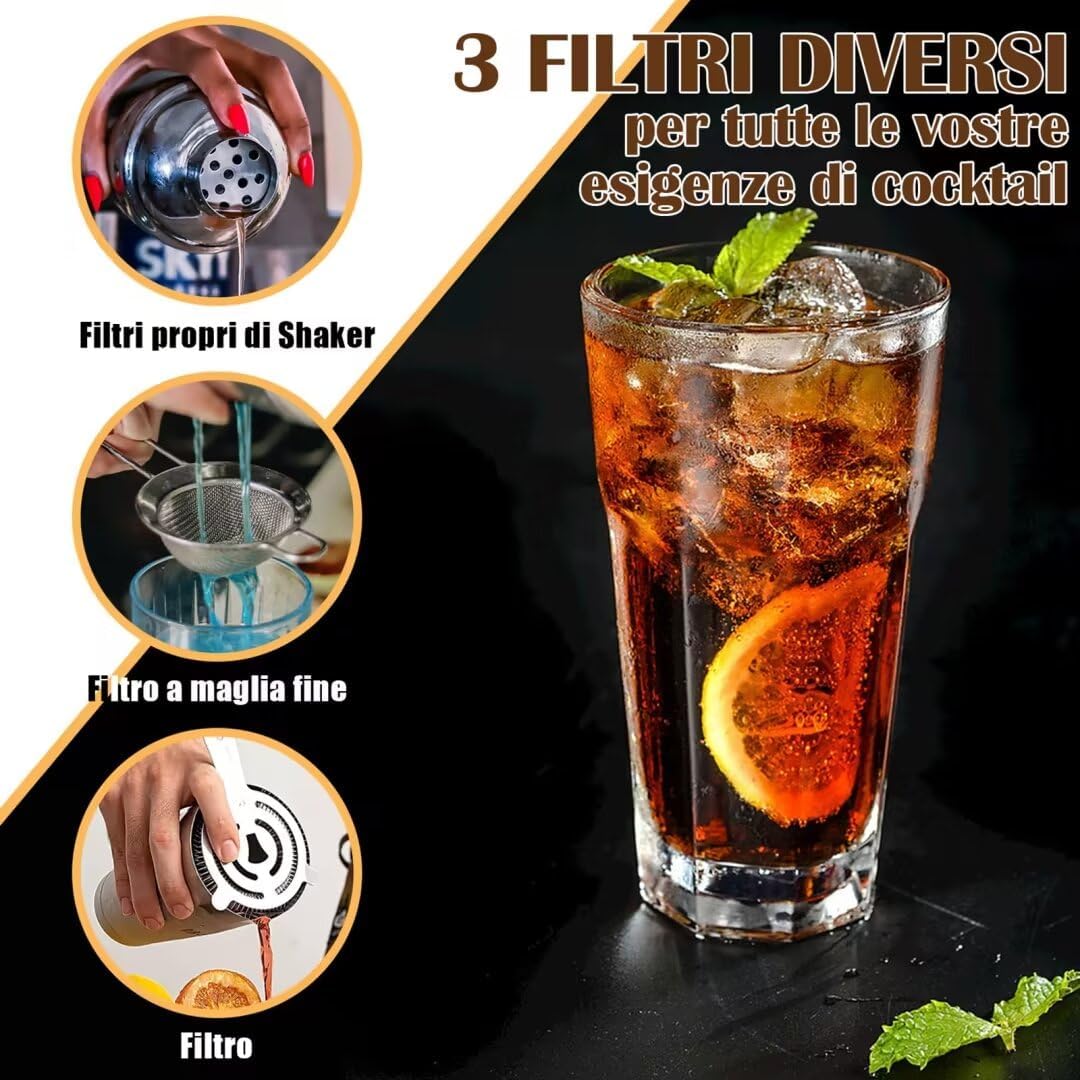 11-Piece Bartender Kit With Co - Home Bar Stand reseña y precio