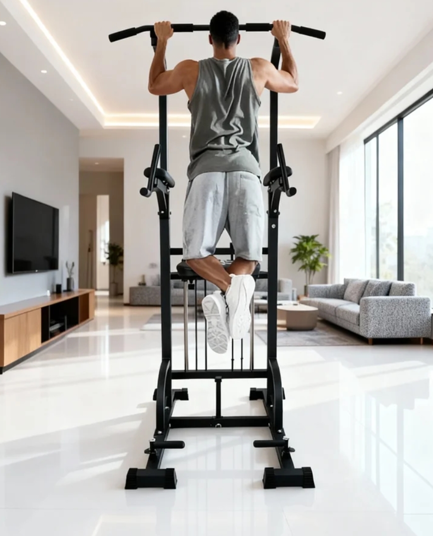 Power Tower Pull-Up Dip Statio - Home Bar Setup reseña y precio