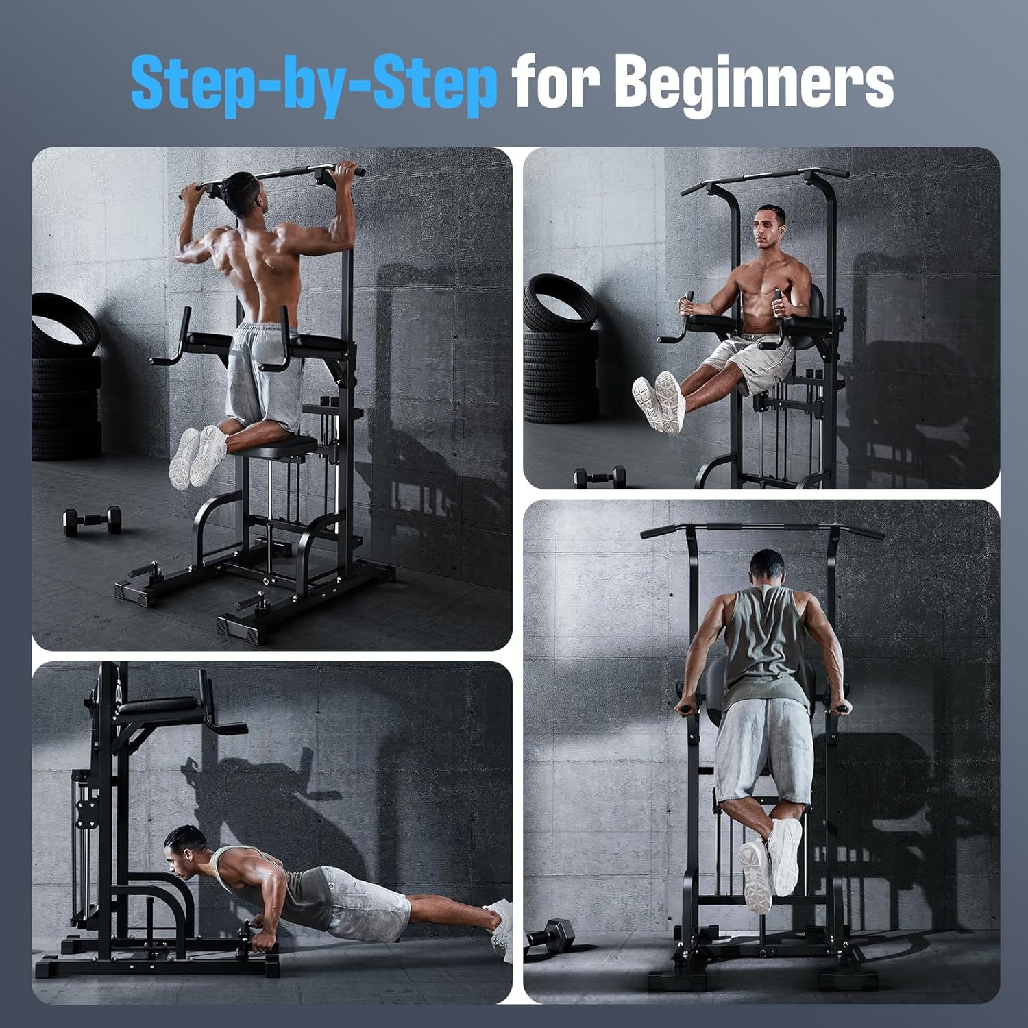 Power Tower Pull-Up Dip Statio - Home Bar Setup reseña y precio