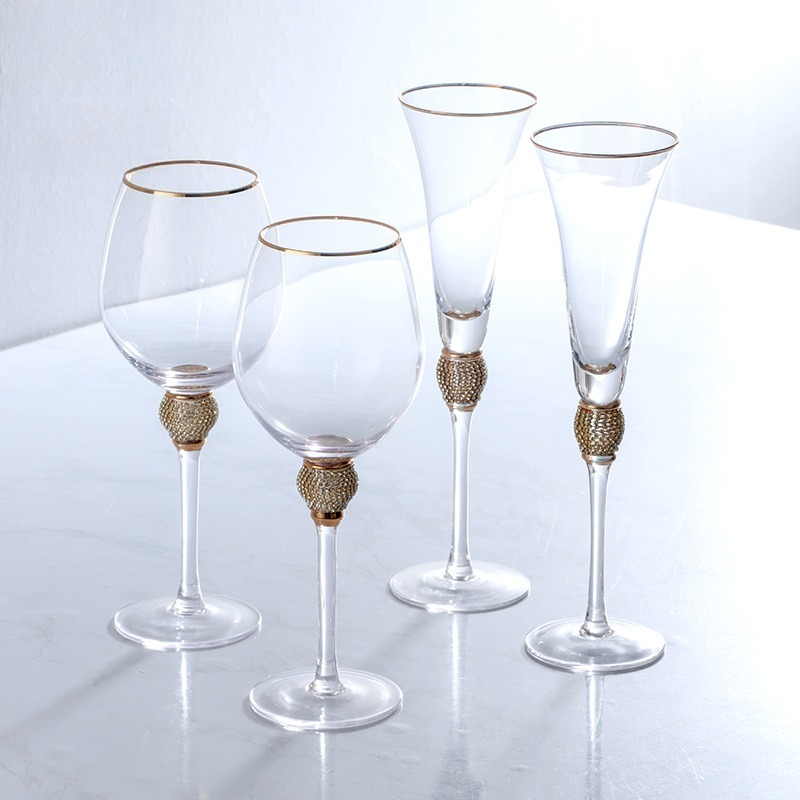 Luxury Diamond Gold Rim Highba - Highball Glass Set reseña y precio