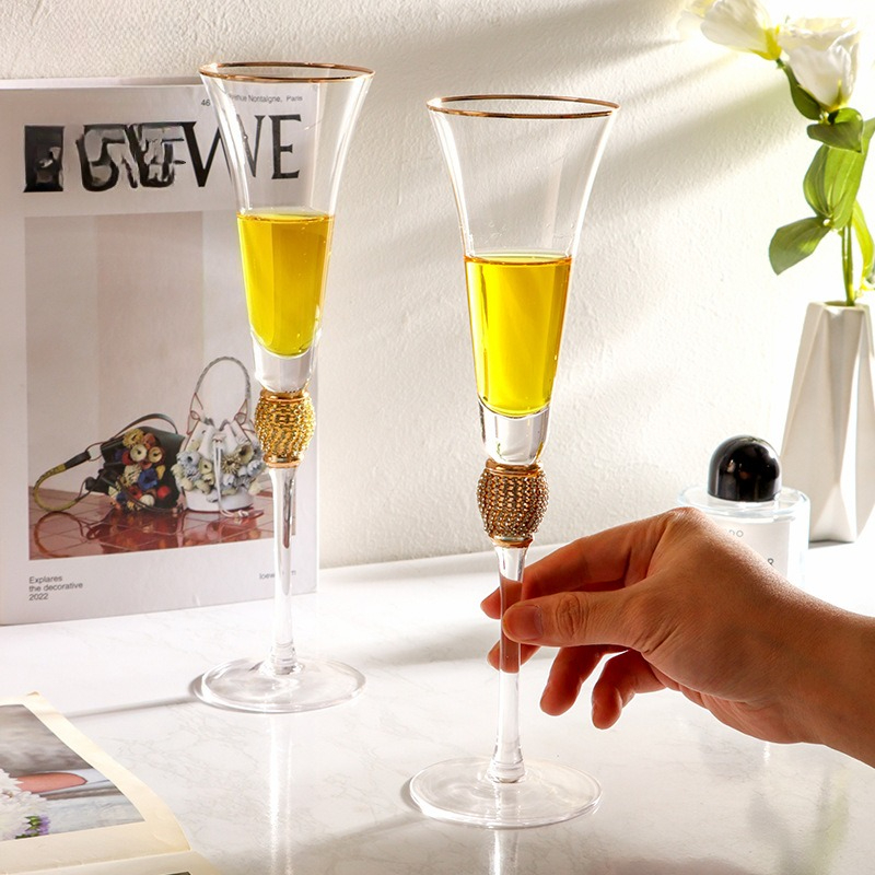 Luxury Diamond Gold Rim Highba - Highball Glass Set reseña y precio