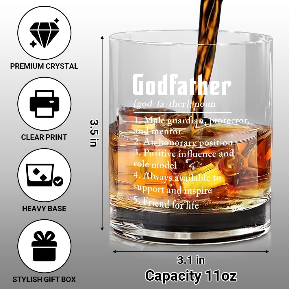 11oz Godfather Whiskey Glass,  - Old Fashioned Glass reseña y precio