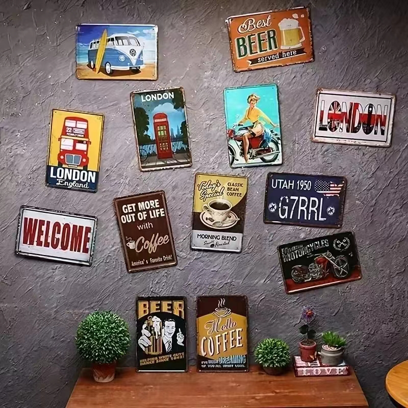 （2D Tin painting）2D Metal Sign - Home Bar Cafe reseña y precio