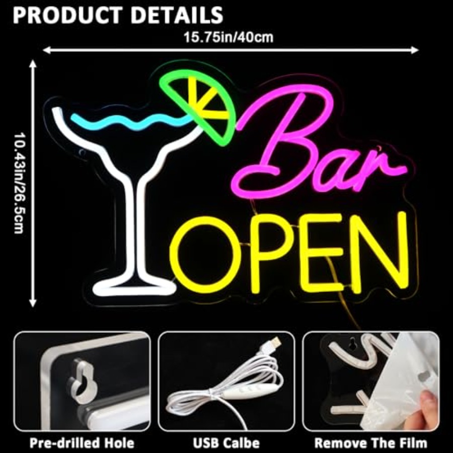 Sign for Business, Neon Open S - Home Bar Cafe reseña y precio