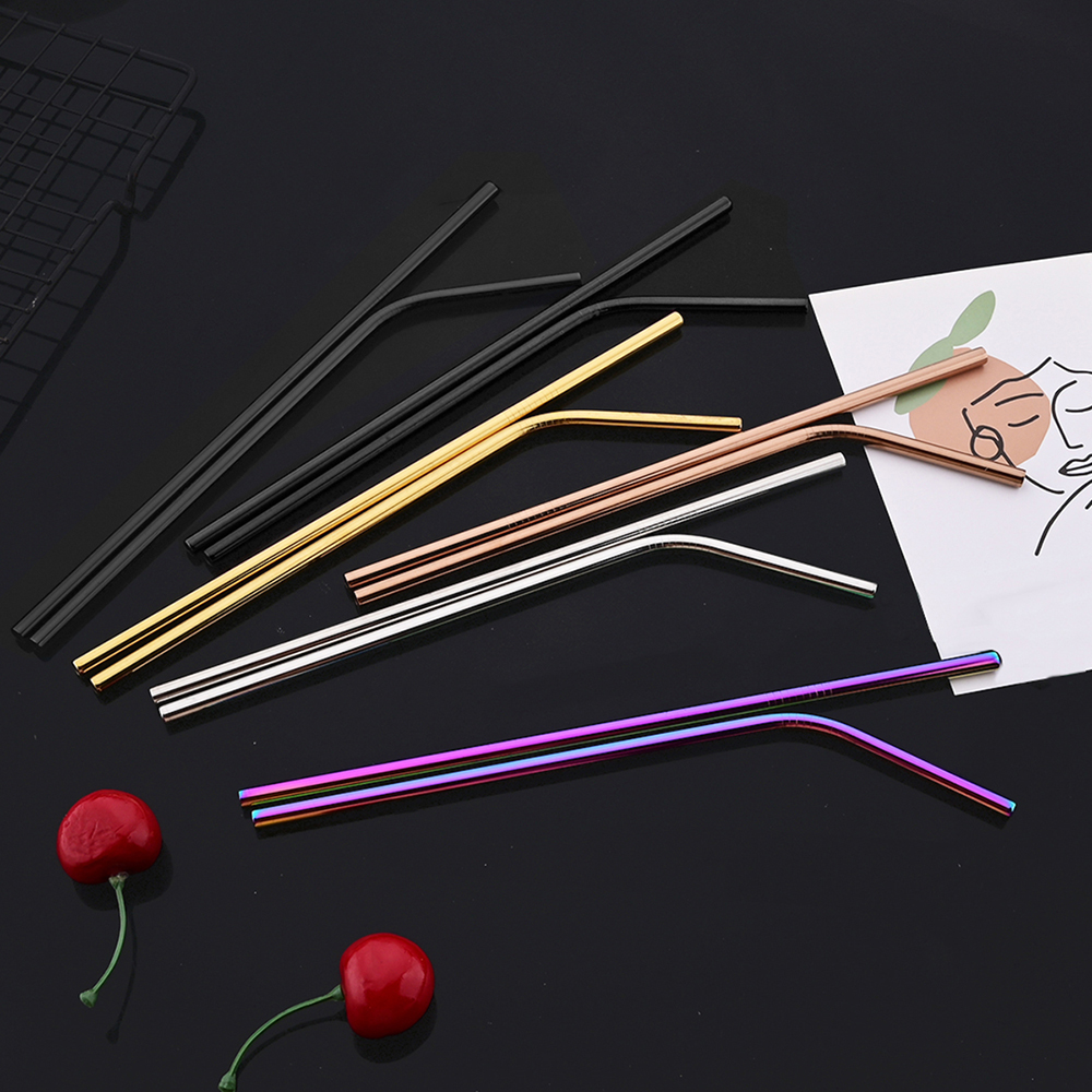 14Pcs Reusable Rose Gold Straw - Home Bar Setup reseña y precio