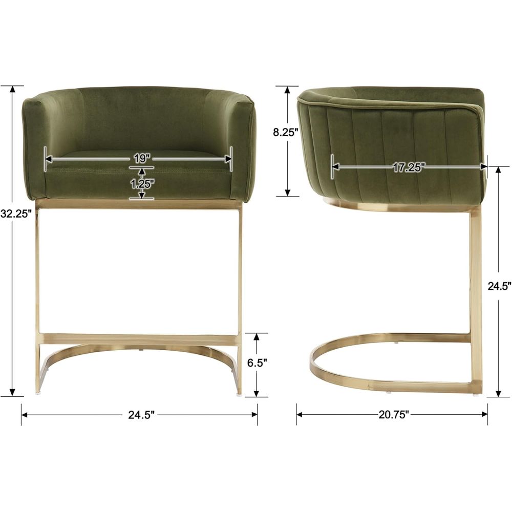 24 Velvet Upholstered Counter  - Home Bar And Counter reseña y precio