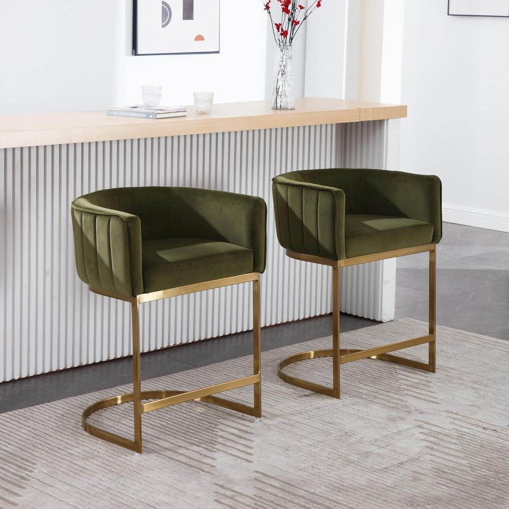 24 Velvet Upholstered Counter  - Home Bar And Counter reseña y precio