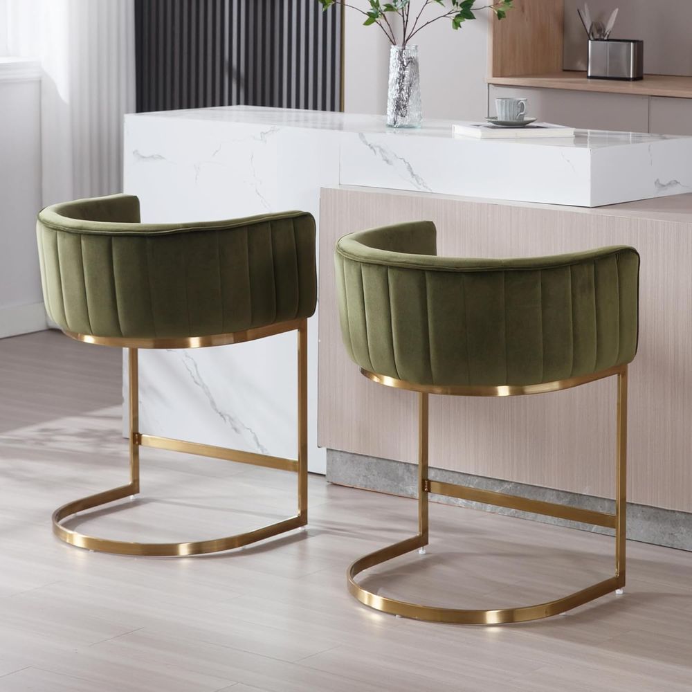 24 Velvet Upholstered Counter  - Home Bar And Counter reseña y precio