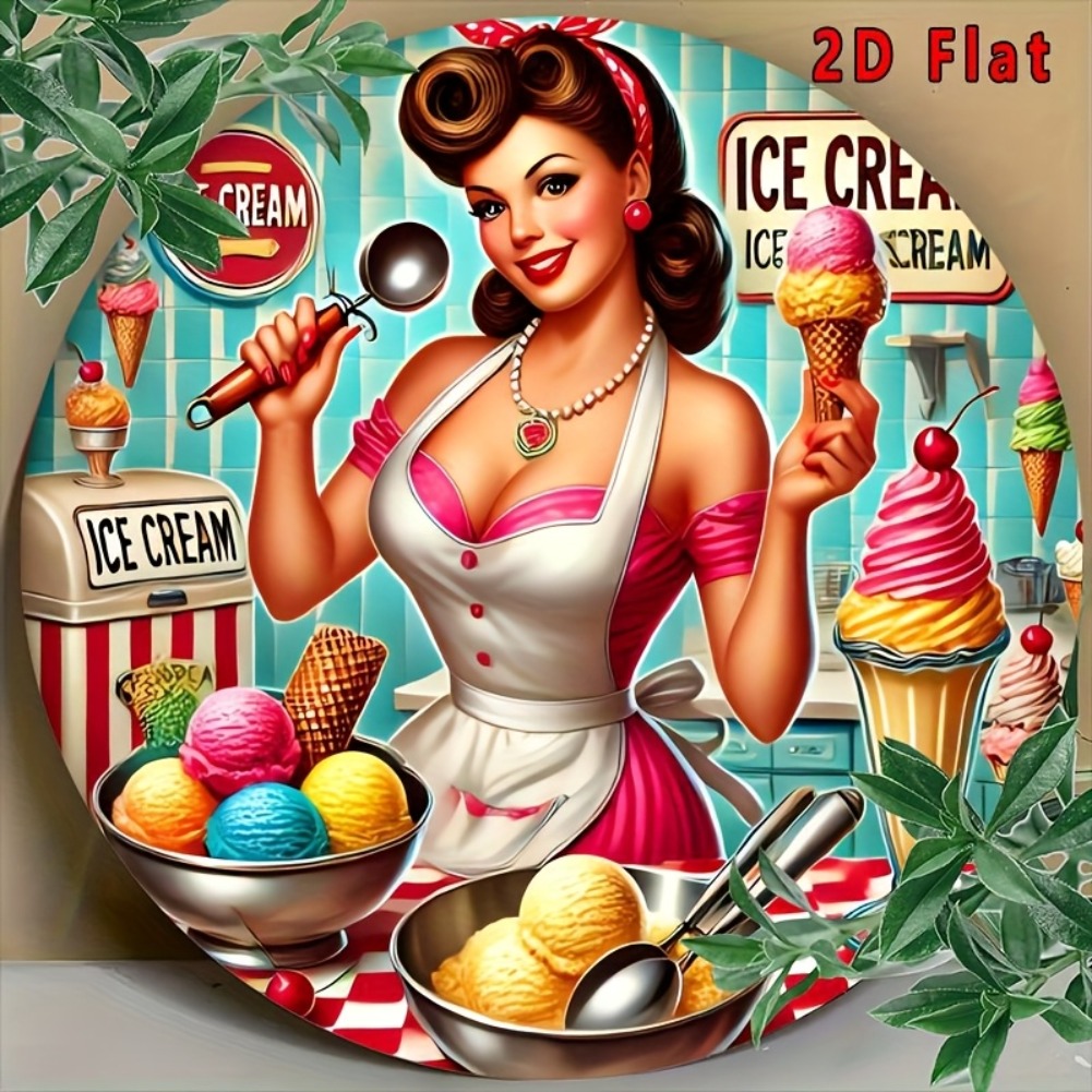 2D Flat 1pc, Round Ice Cream S - Home Bar And Kitchen reseña y precio