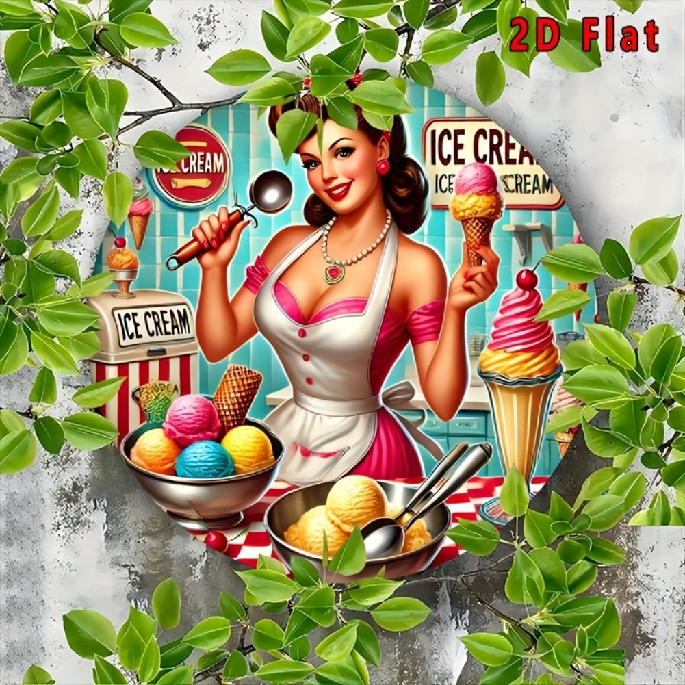 2D Flat 1pc, Round Ice Cream S - Home Bar And Kitchen reseña y precio