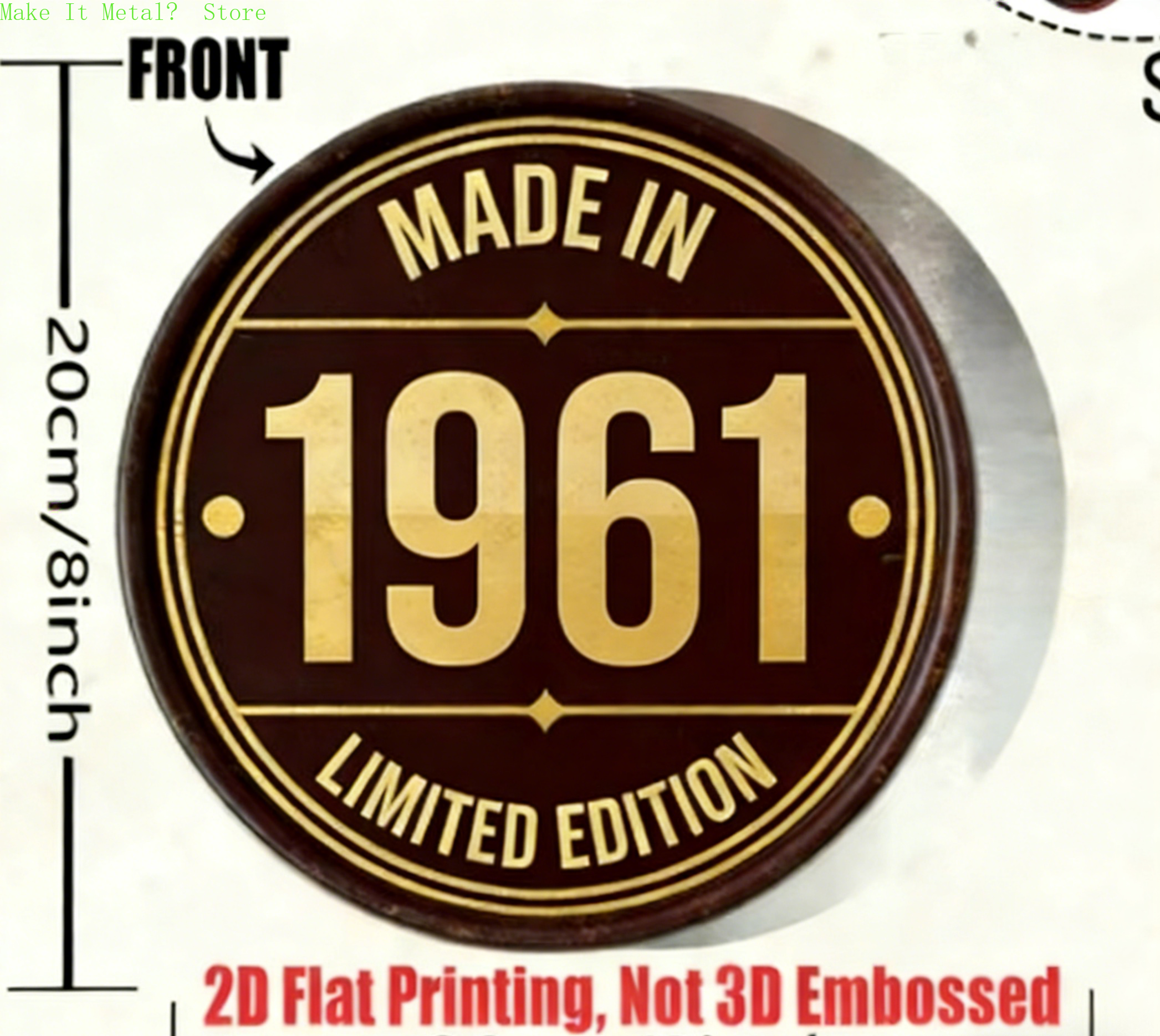 Made in 1961 20cm/8inch 2D Fla - Home Bar Cafe reseña y precio