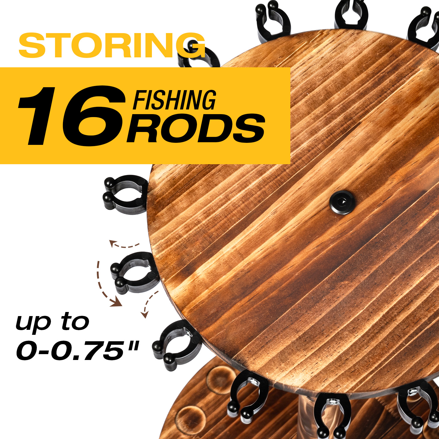 Round Carbonized Wood Fishing  - Home Bar Stand reseña y precio