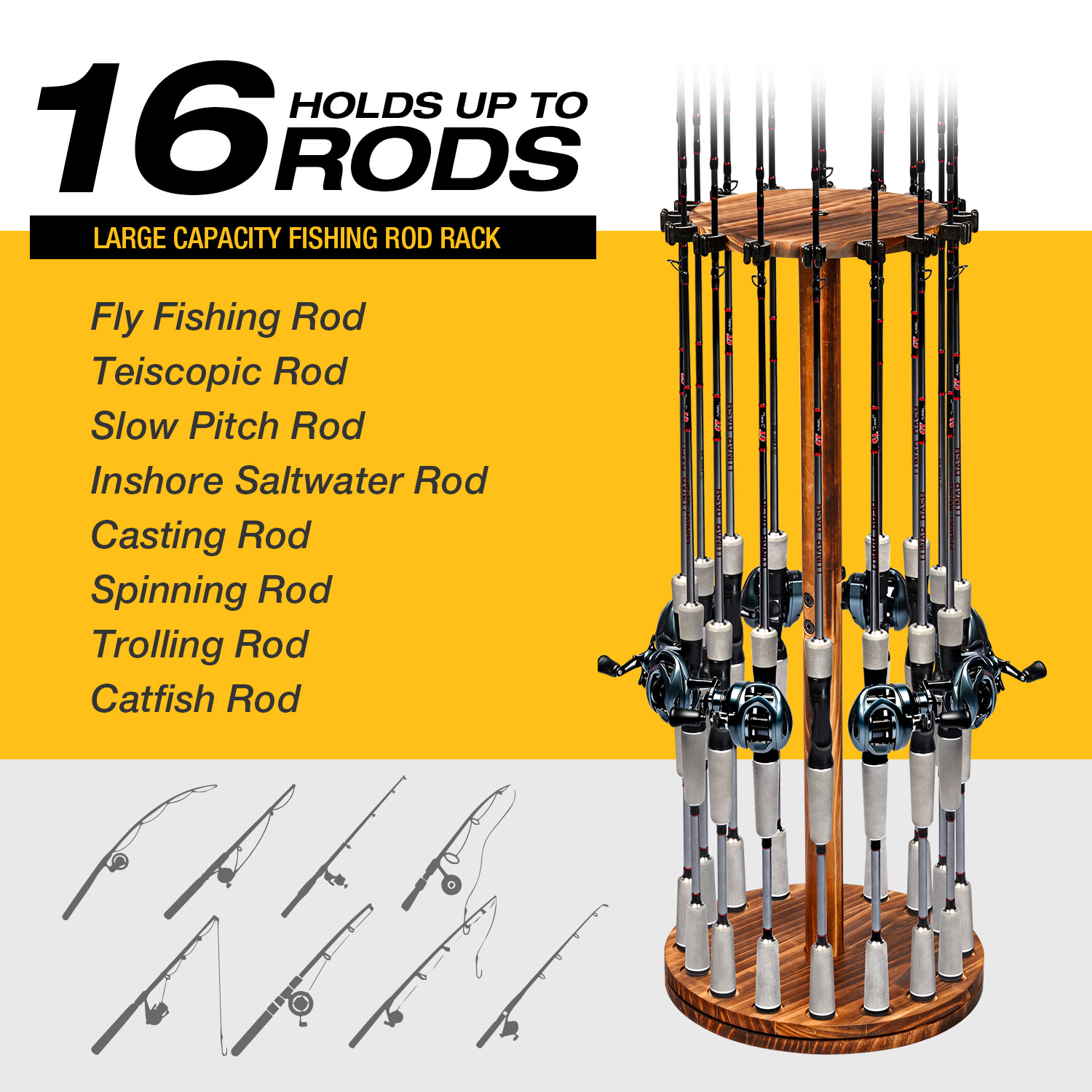 Round Carbonized Wood Fishing  - Home Bar Stand reseña y precio