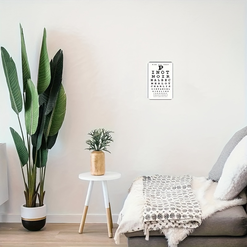 Vintage Wine Eye Chart Metal S - Home Bar Cafe reseña y precio