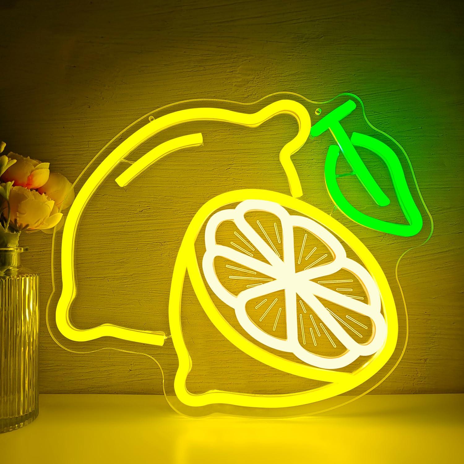 Lemon Neon Sign Dimmable LED L - Home Bar And Kitchen reseña y precio