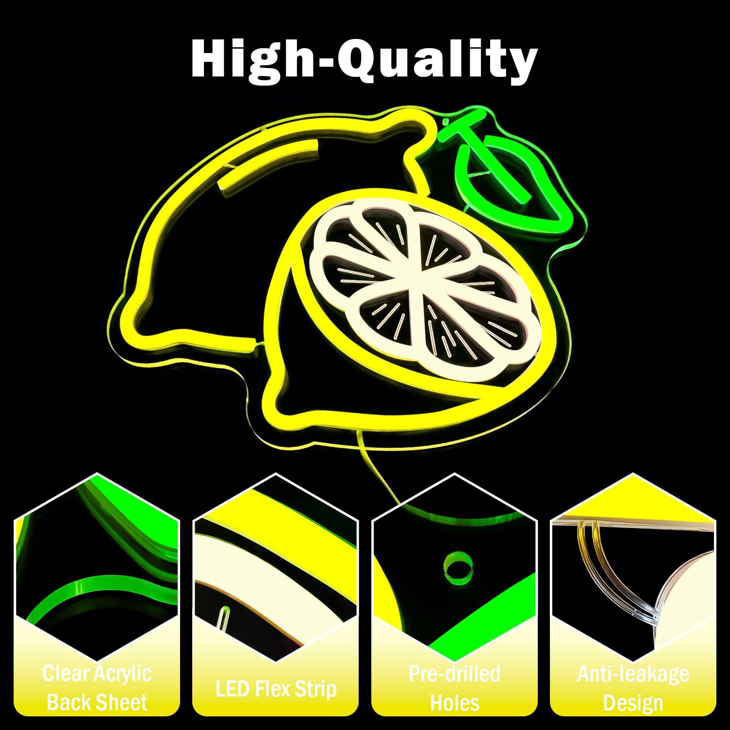 Lemon Neon Sign Dimmable LED L - Home Bar And Kitchen reseña y precio