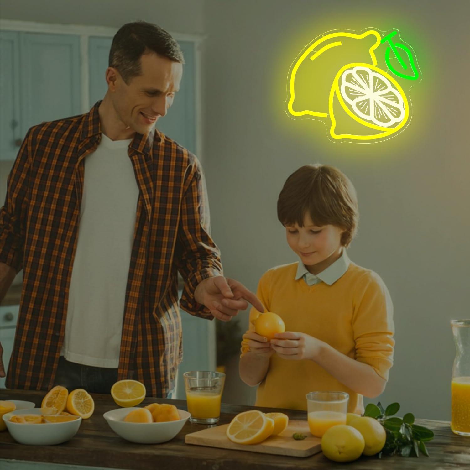 Lemon Neon Sign Dimmable LED L - Home Bar And Kitchen reseña y precio